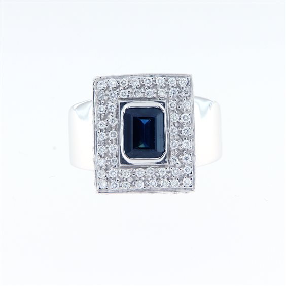 Anello Roman Gioielli Donna in Oro bianco Zaffiro 1.20 Ct AN.ZAF-J-6 - AN.ZAF-J-6